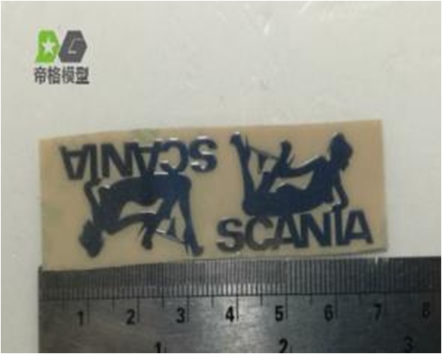 DMW - Scania ladies decal in Chrome