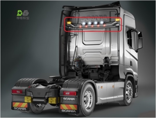 DMW - Rear Cab Light Bar, Scania