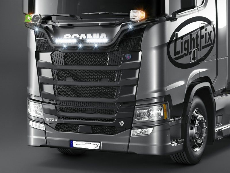 Front Lower Light Bar With 2 Spots, Black