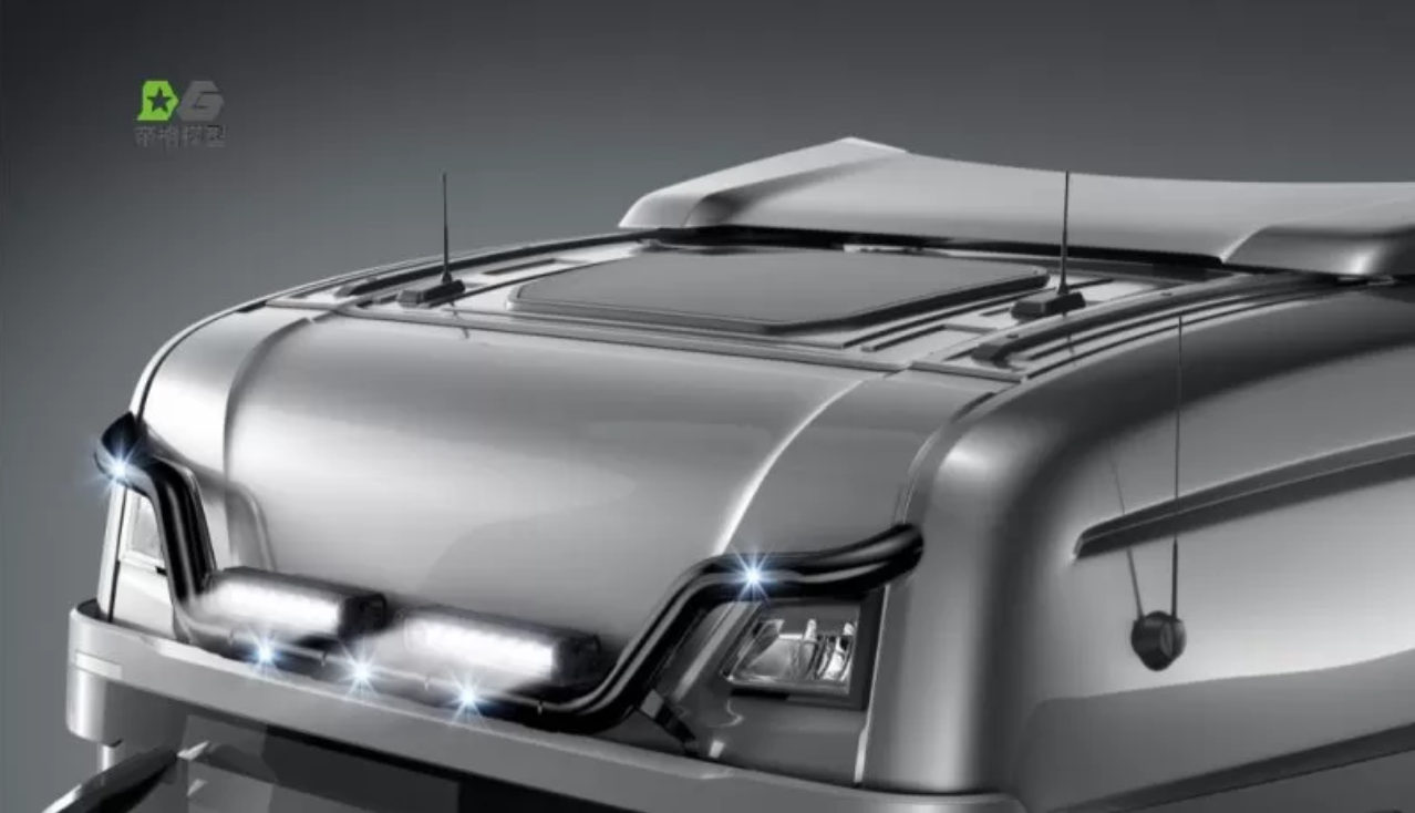 Front Upper Light Bar With 2 Spots, Black