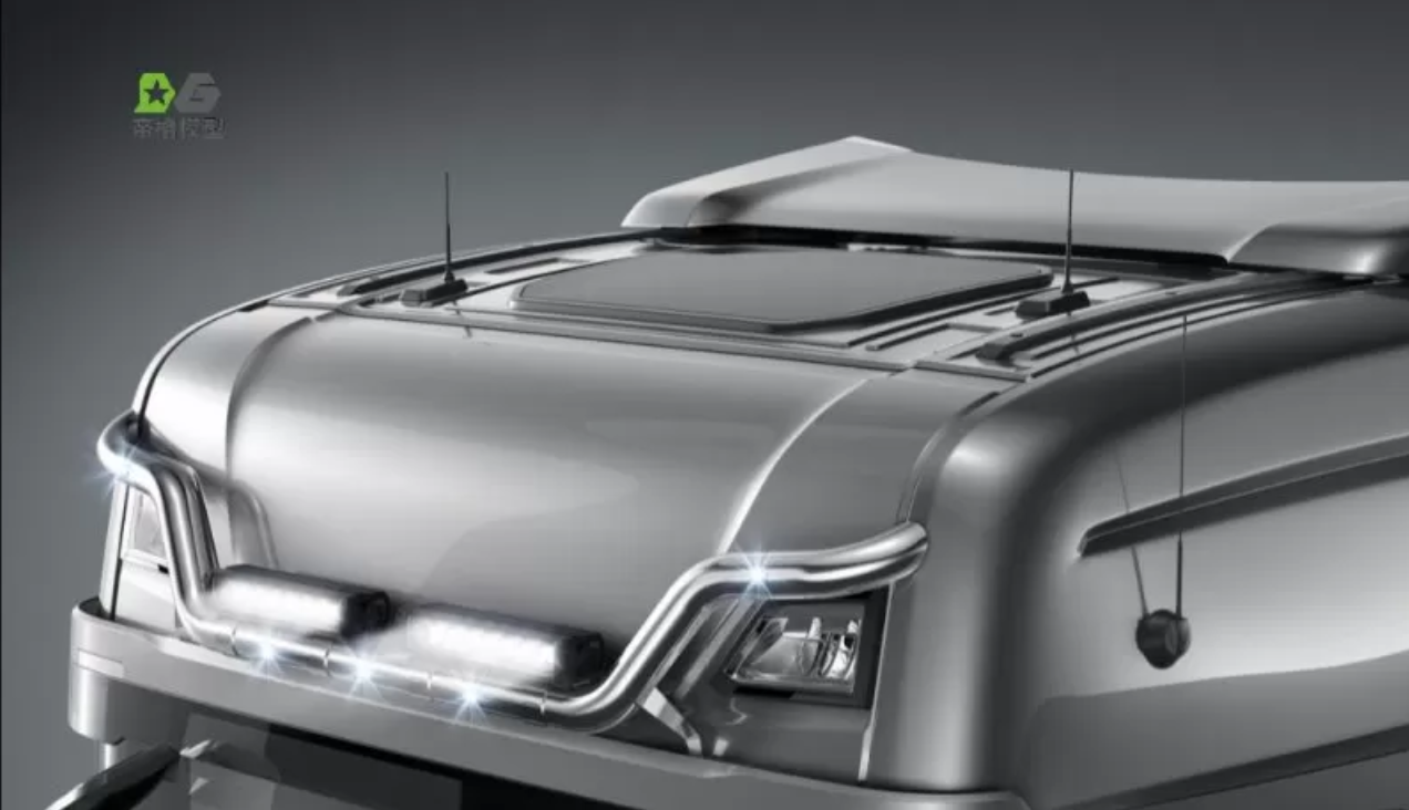 Front Upper Light Bar With 2 Spots, Silver
