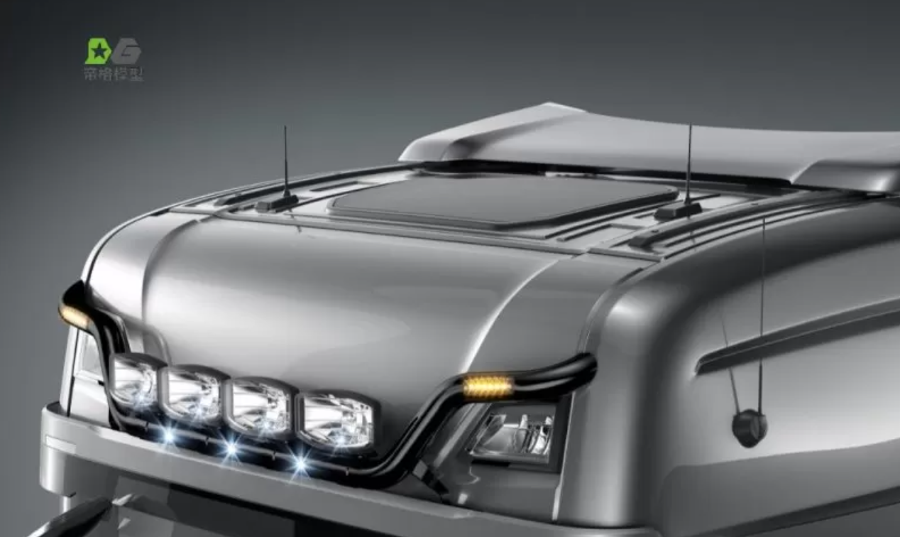 Front Upper Light Bar With 4 Spots, Black