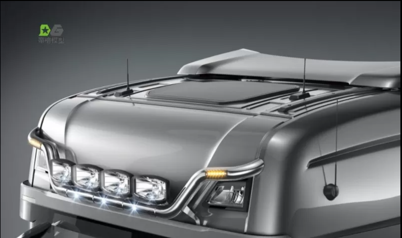 Front Upper Light Bar With 4 Spots, Silver