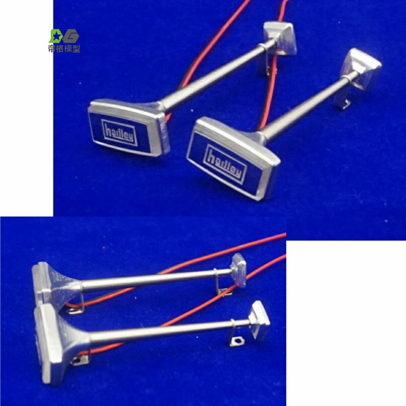 DMW - Metal Light Up Horn, Blue