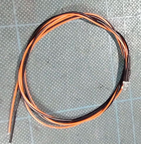 Wired Led 5MM ORANGE with resistor 7.2v