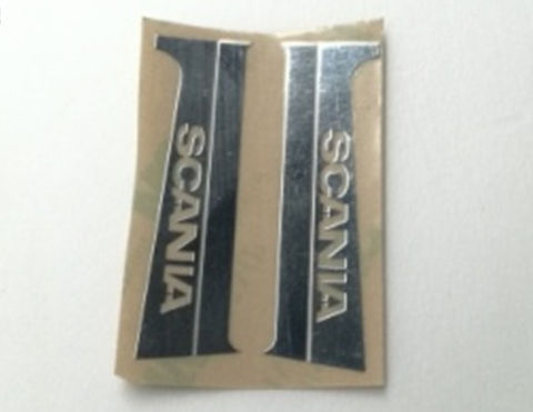 DMW 074-9-3 Scania chrome door pillar decal