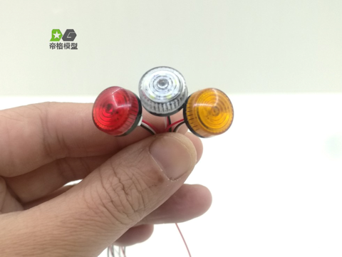 DMW - RC round flat rotary beacon AMBER