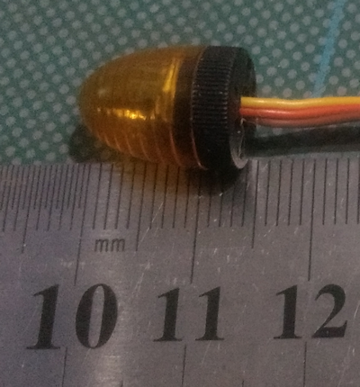 FZ RC Rotary Beacon - AMBER 10x15mm Domed