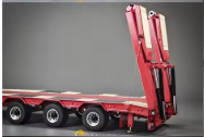 JX-3 Axiles Low-bed Trailer with Tail plate - Red