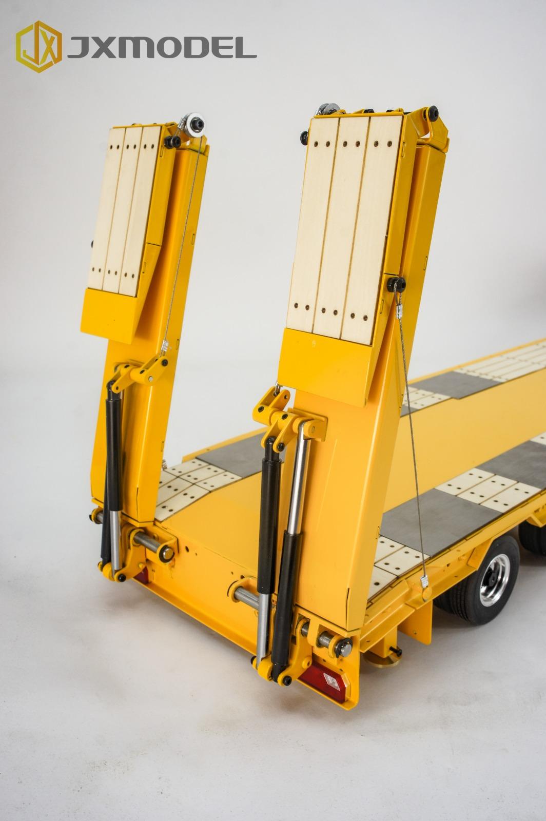 JX-3 Axiles Low-bed Trailer with Tail plate - Yellow