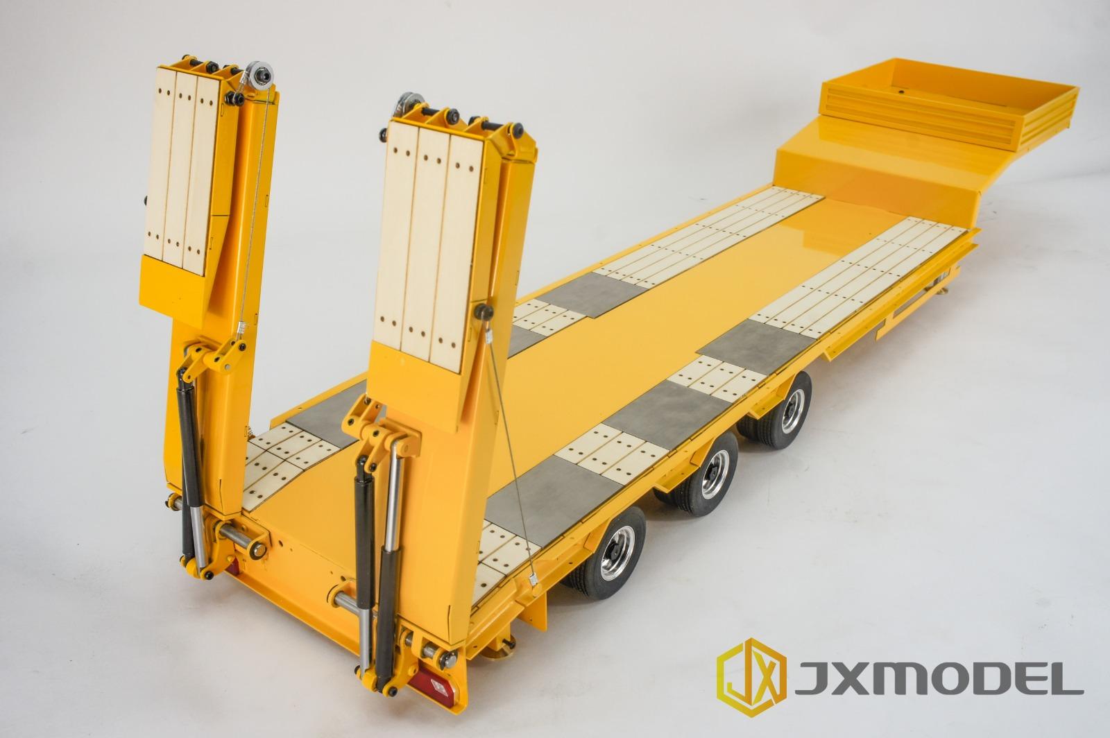 JX-3 Axiles Low-bed Trailer with Tail plate - Yellow