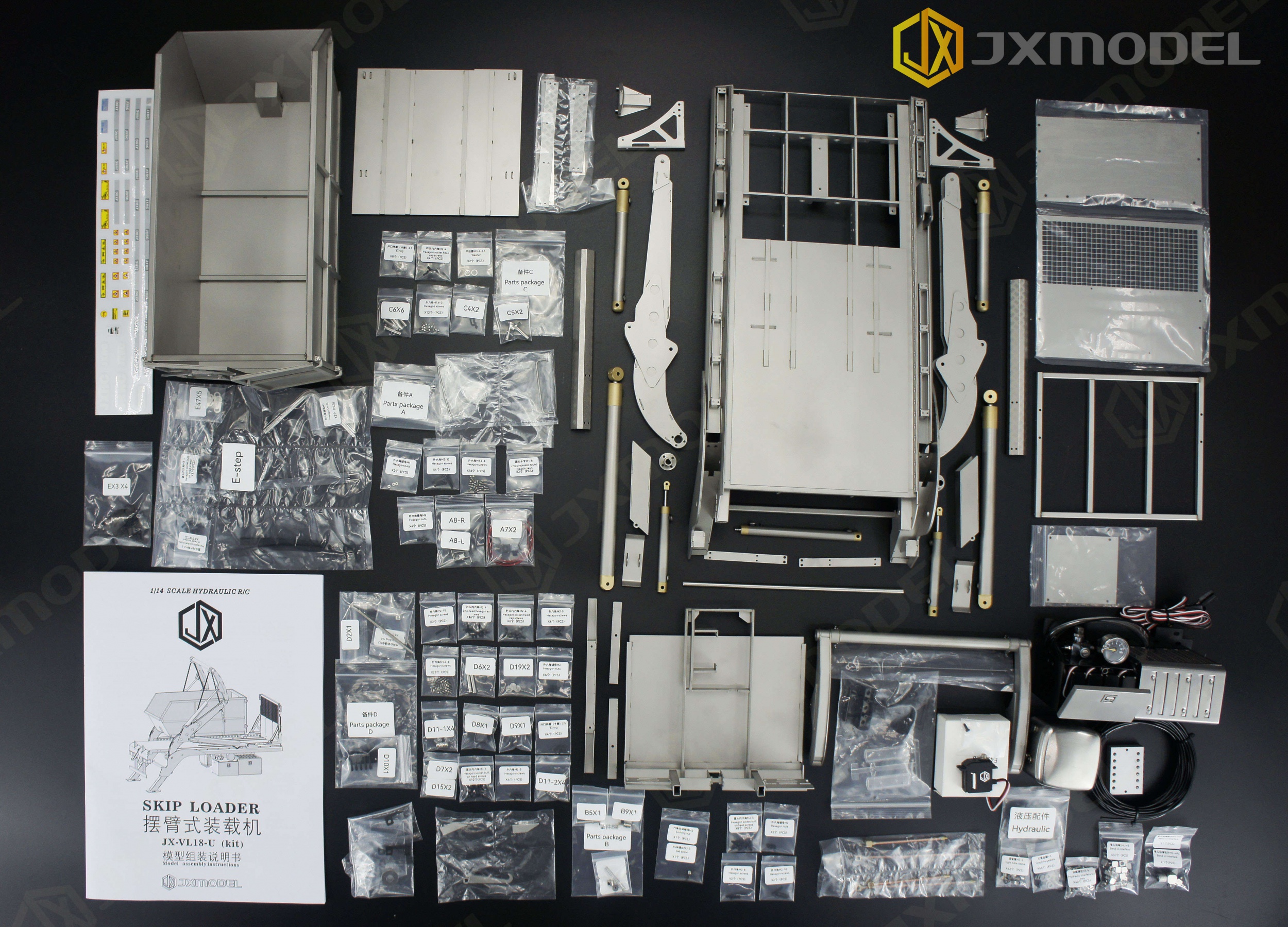 1/14 Skiploader upfit kit with Hydraullc system