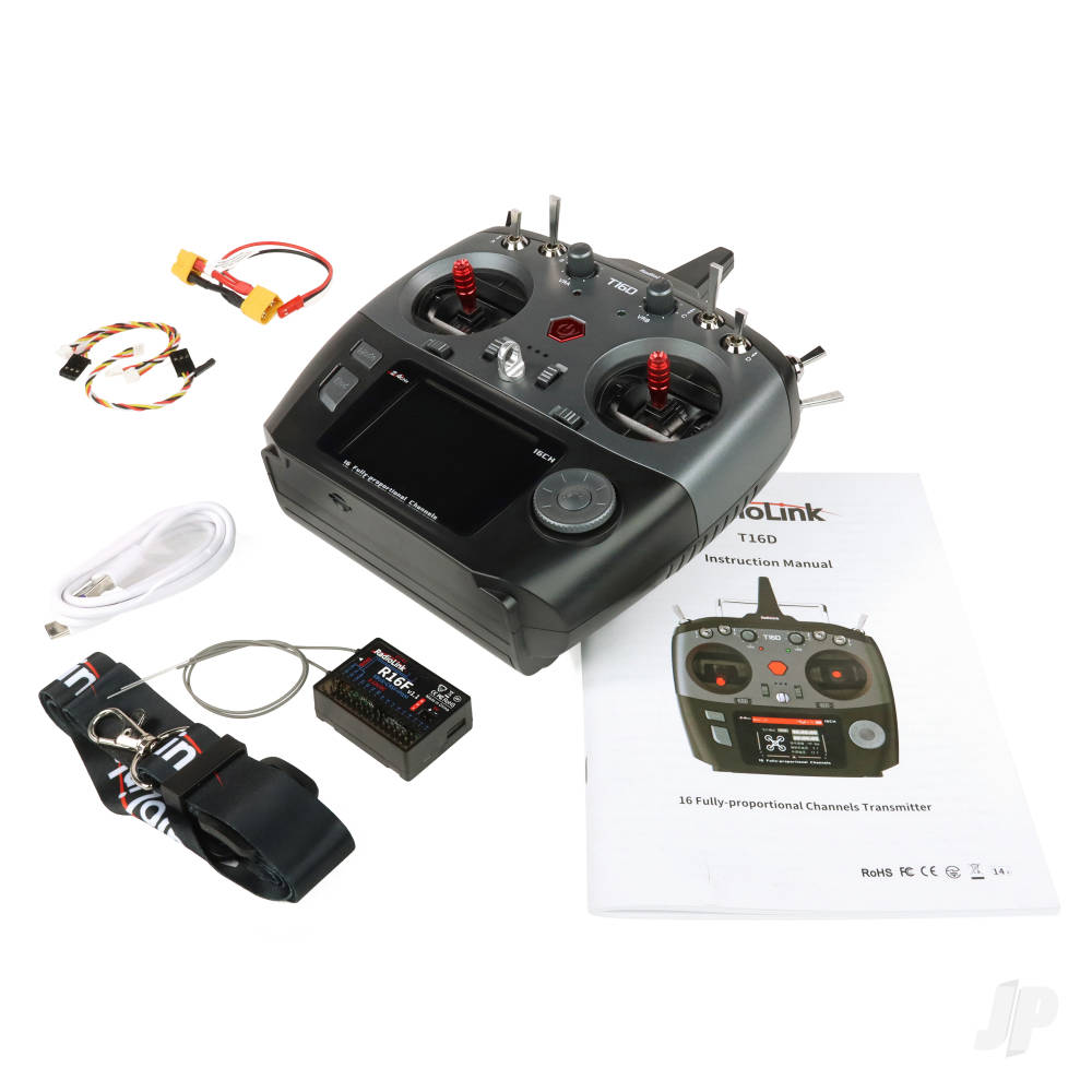 T16D 2.4GHz 16-Channel Transmitter with R16F Receiver