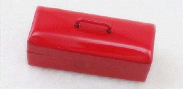 Metal tool case and tools - Red